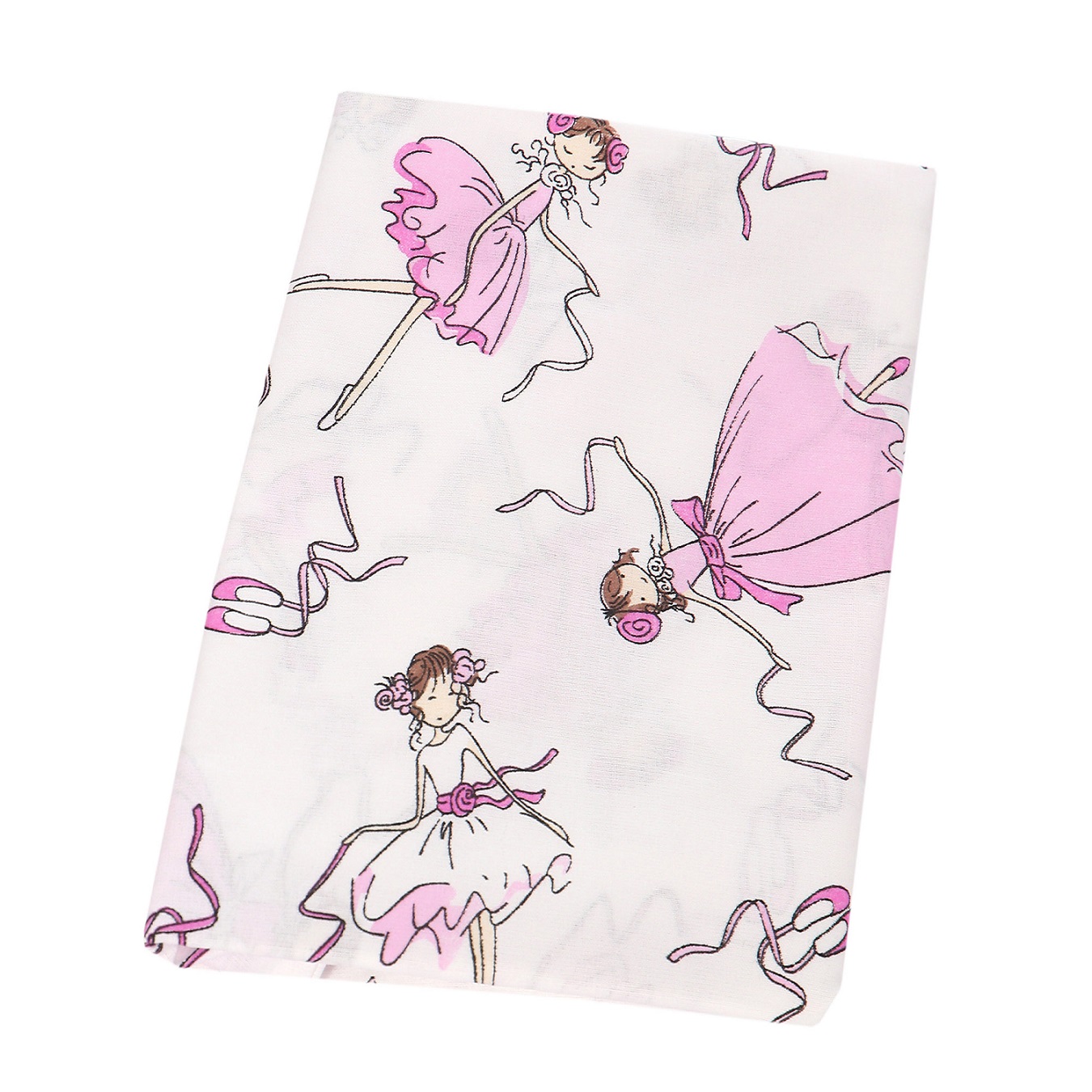 Простыня натяжная Спаленка-kids 80x160 балеринки на белом - фото 4