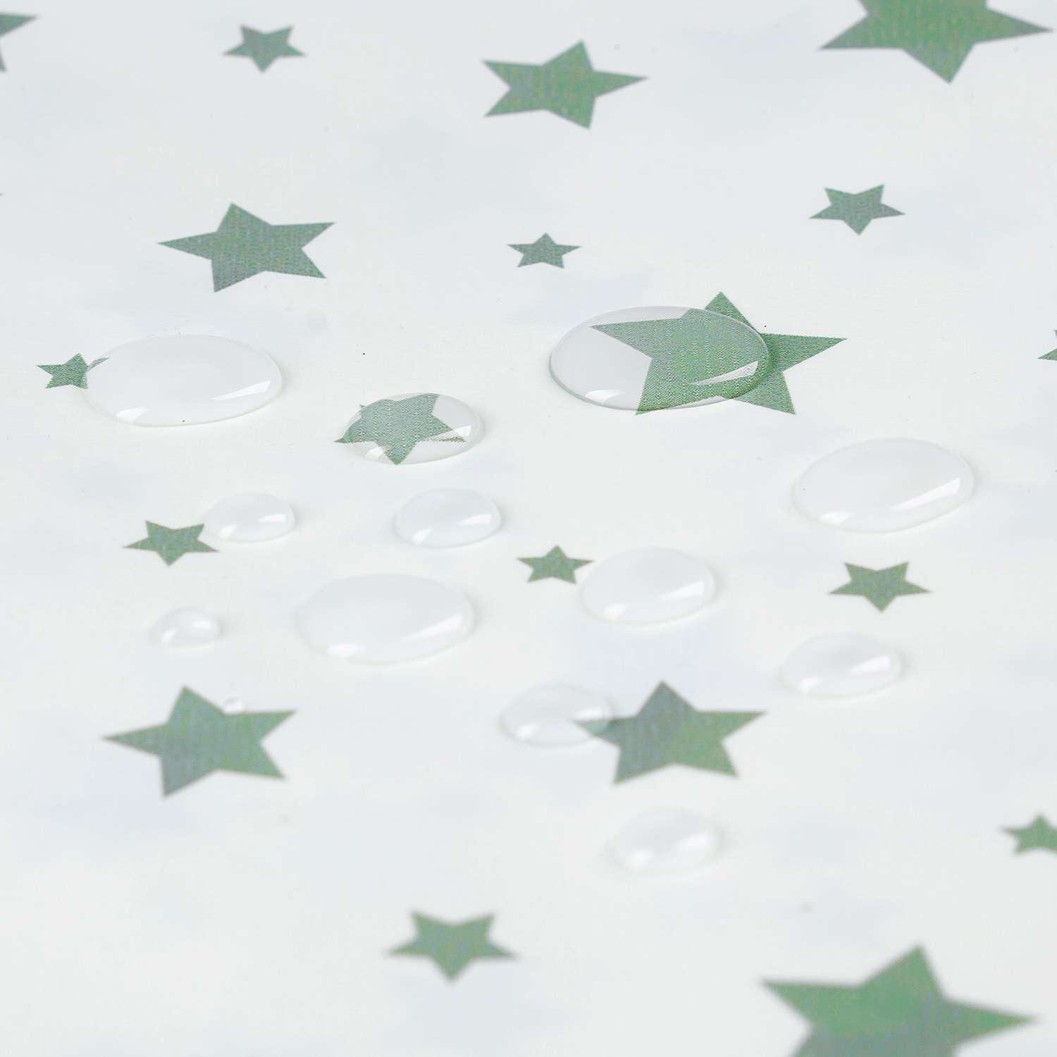 Клеёнка inlovery подкладная с окантовкой в кроватку/коляску 50х70см зеленые звездочки - фото 7