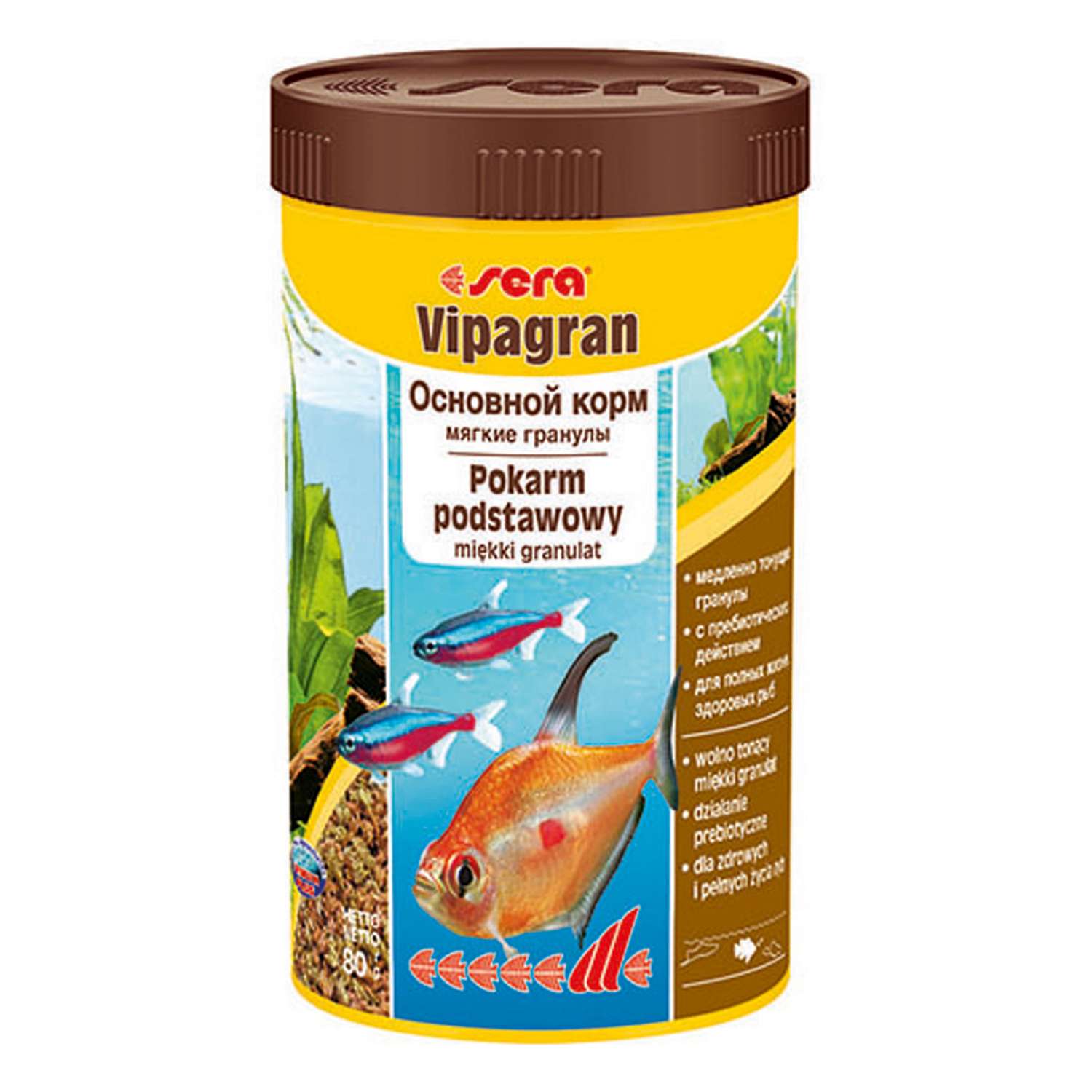 Корм для рыб Sera Vipagran основной гранулы 80г - фото 1