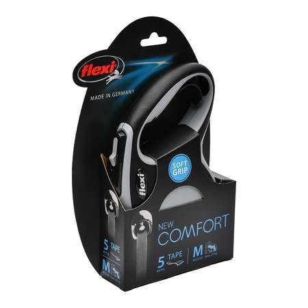 Рулетка Flexi New Comfort М лента 5м до 25кг Черный-Антрацит