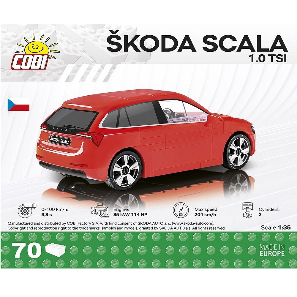 Конструктор COBI Автомобиль Škoda Scala 1 0 TSI 70 деталей - фото 7