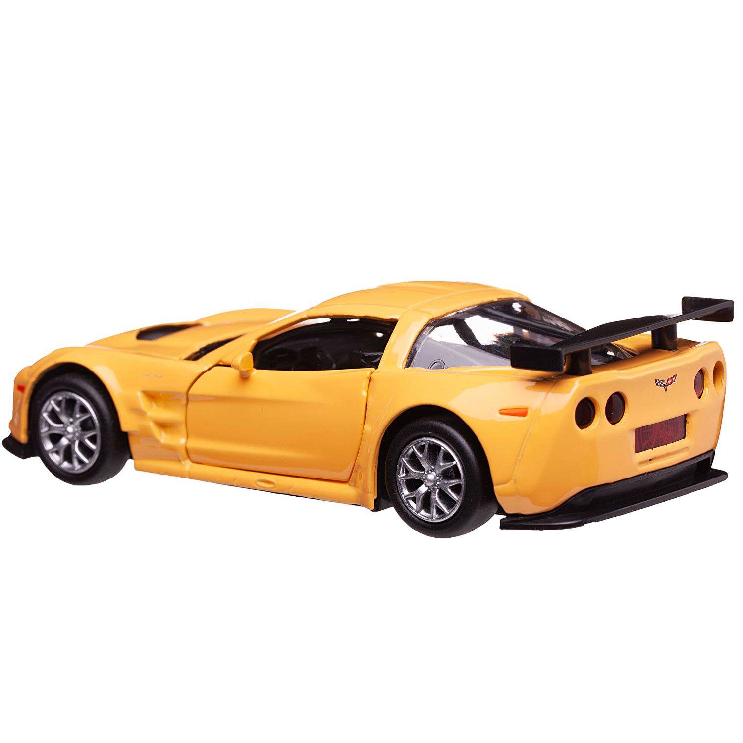Машина металлическая Uni-Fortune Chevrolet Corvette C6 R желтый цвет двери открываются 554003-YL - фото 5