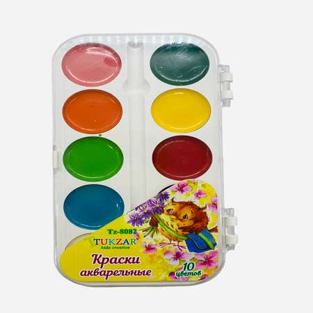 Краски акварельные Tukzar 10 цветов для творчества