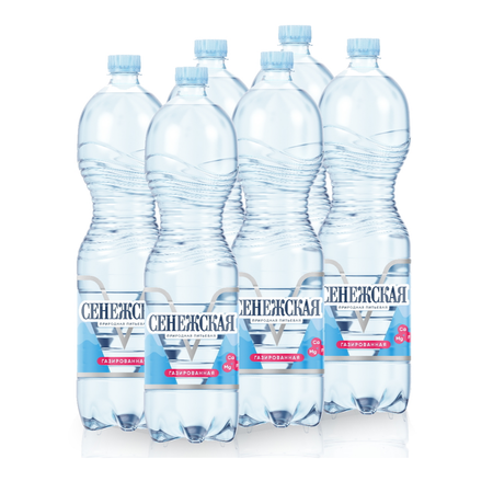 Вода питьевая Сенежская 1.5 л газированная (6 шт в упаковке)