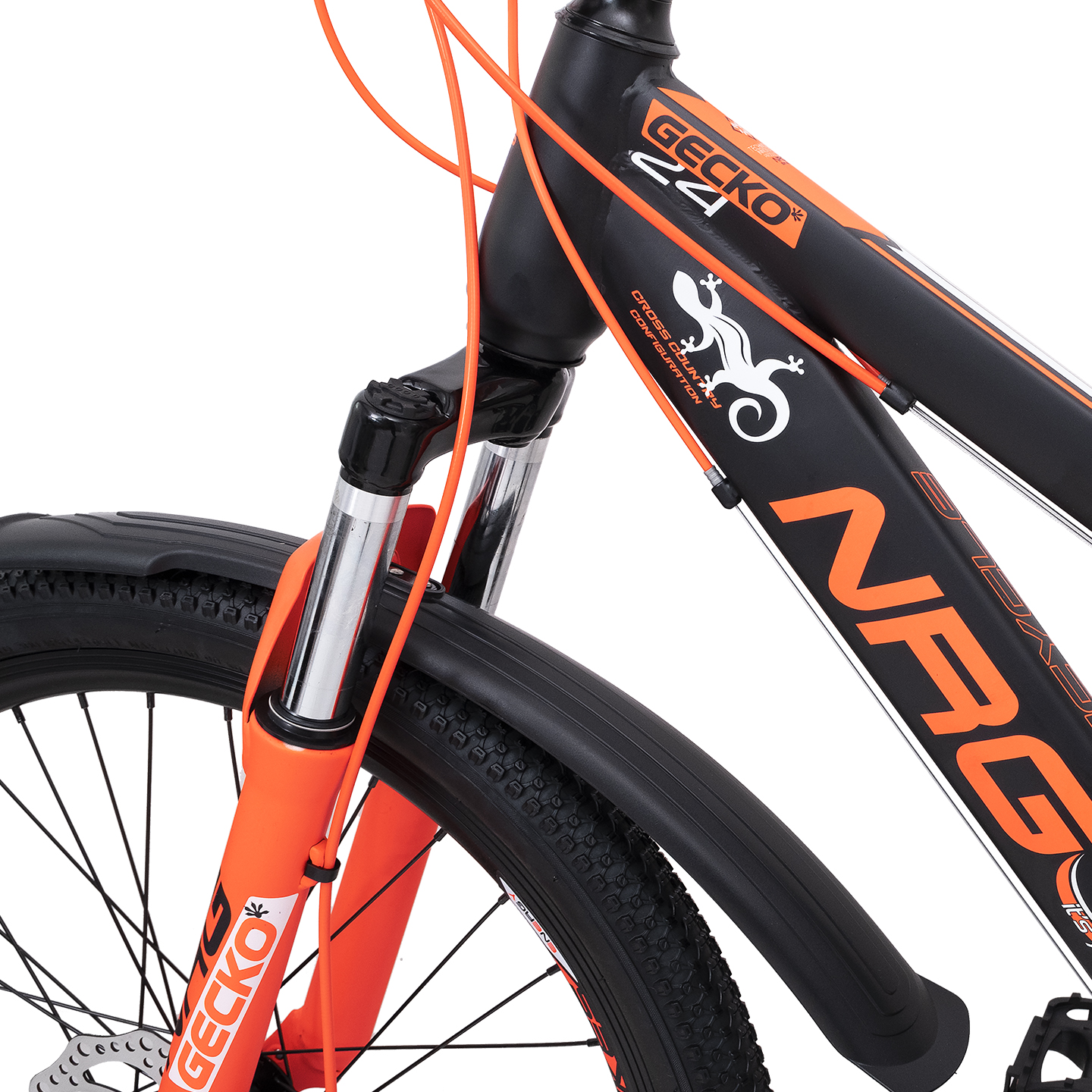 Велосипед NRG BIKES GECKO 24 black-orange-white - фото 12