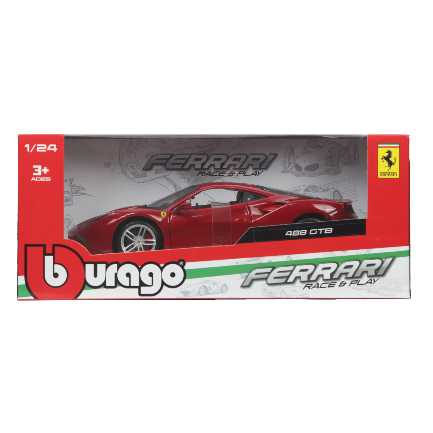 Автомобиль BBurago Ferrari 1:24 красный 18-26013 - фото 2