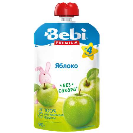 Пюре Bebi Premium яблоко 90г с 4месяцев