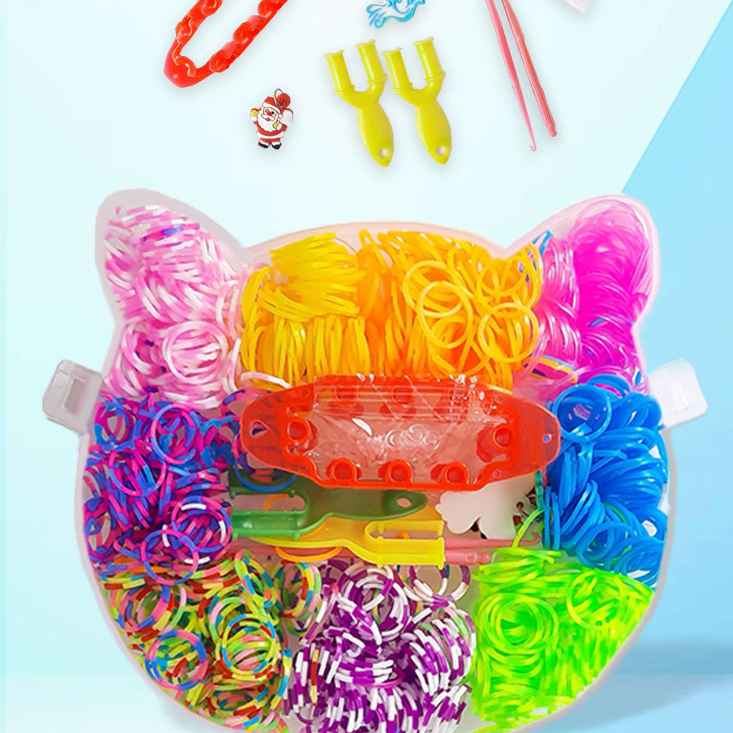 Набор резинок для плетения Color Kit для плетения браслетов 4400 шт 8 видов деталей