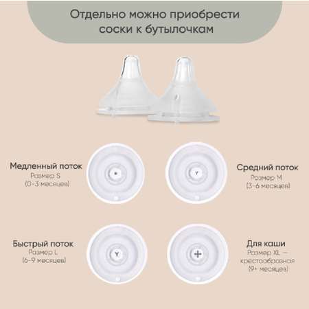 Соска для бутылочки paomma из силикона mum effect Anti-Colic XL для каш и смеси крестообразное отверстие 2шт