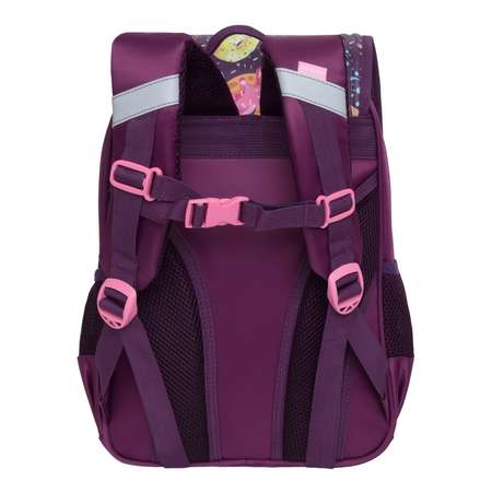 Рюкзак школьный Grizzly Пончики Фиолетовый RAk-090-3/1