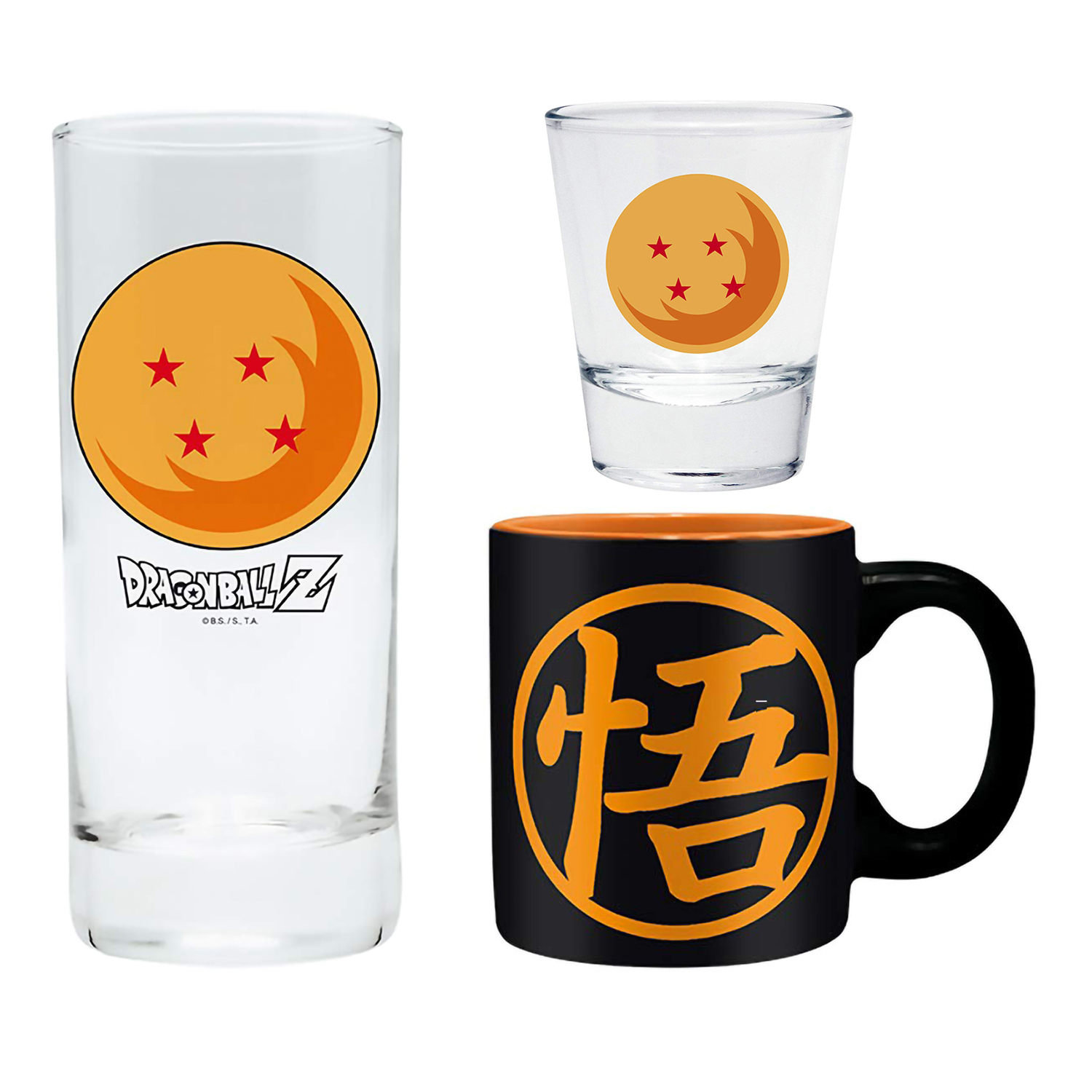 Подарочный набор ABYStyle Dragon Ball Бокал 290ml+Рюмка 50ml+Кружка 110ml ABYPCK130 - фото 1