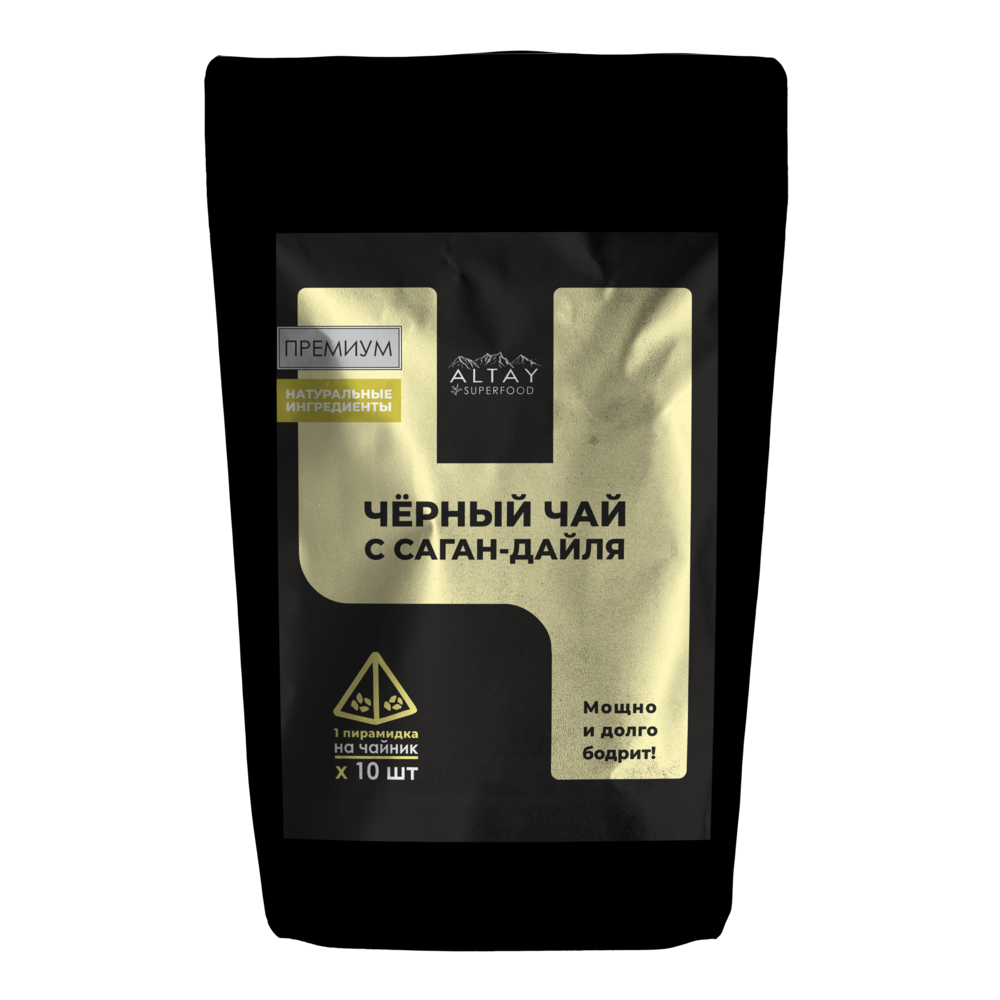 Чай чёрный с саган дайля 40г Altay Superfood в пирамидках на чайник или термос - фото 1