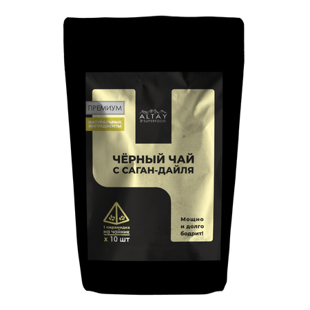 Чай чёрный с саган дайля 40г Altay Superfood в пирамидках на чайник или термос
