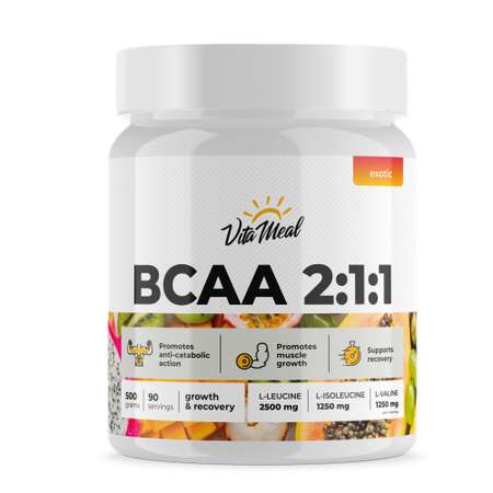Комплекс Аминокислотный VitaMeal BCAA 2:1:1 (БЦАА) со вкусом экзотик 500г