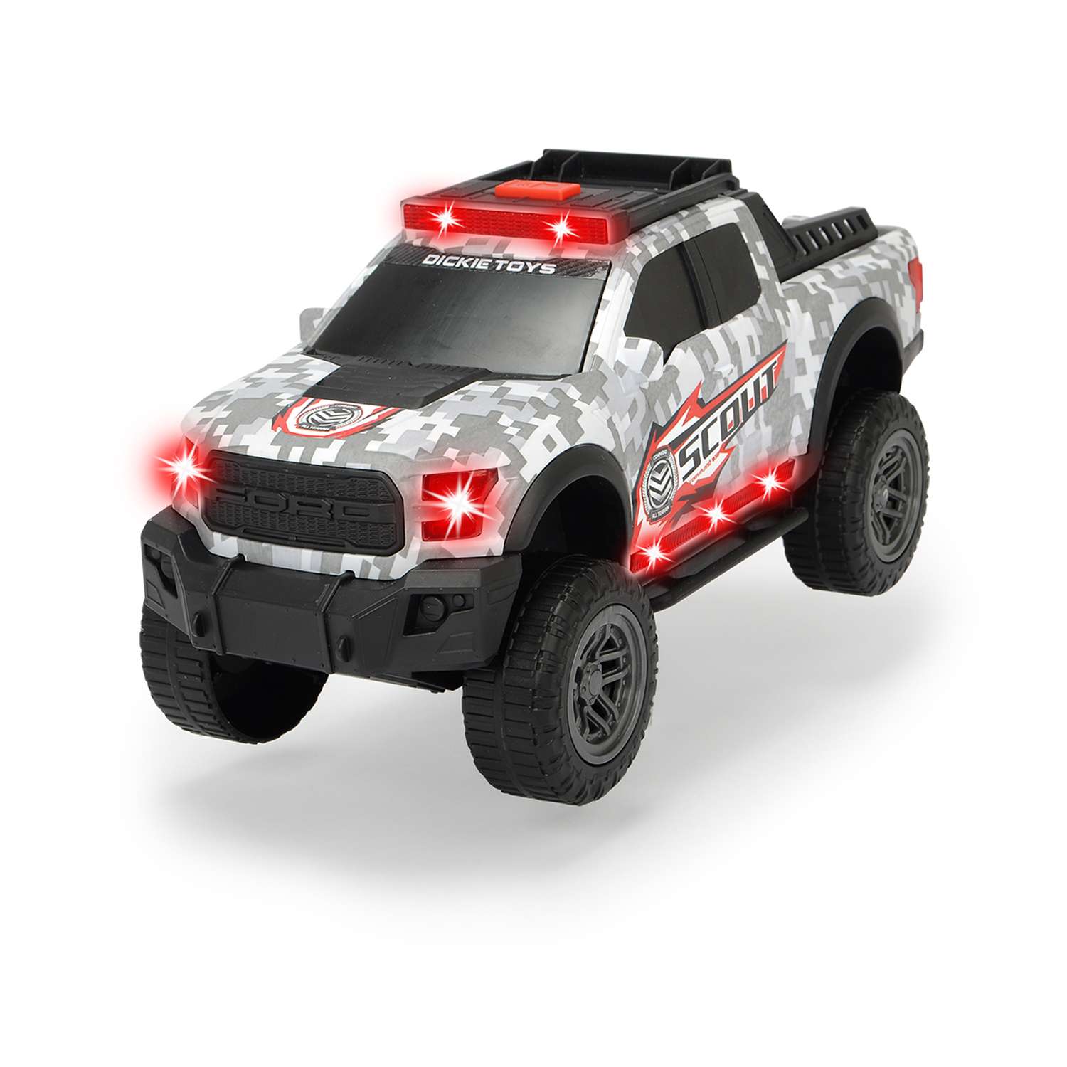 Машинка Dickie Scout Ford F150 Raptor Уникальный камуфляж 3756000 3756000 - фото 7