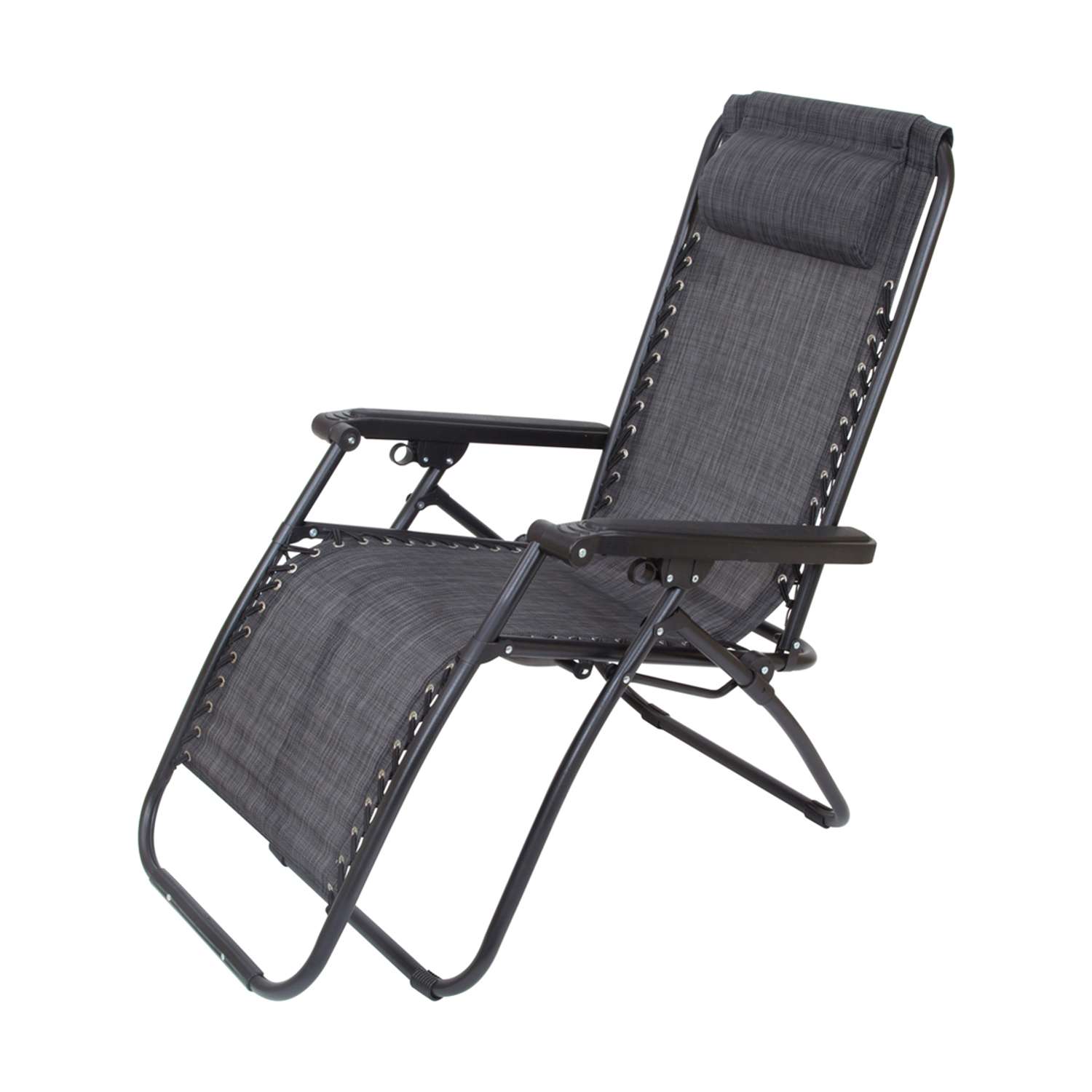 Кресло-шезлонг Ecos складное cho-137-13 люкс черный - фото 1