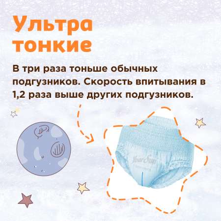 Трусики-подгузники YourSun ultra absorption М 6-11 кг 52 шт