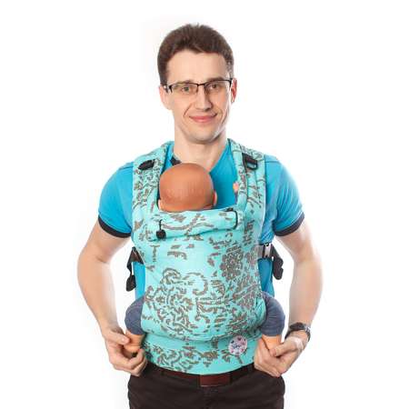 Эрго-рюкзак SlingMe Лён с 4 месяцев без намотки от 7 до 20 кг Неаполь