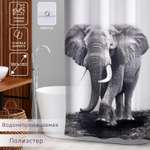 Штора для ванны Доляна «Слон» 180×180 см полиэстер