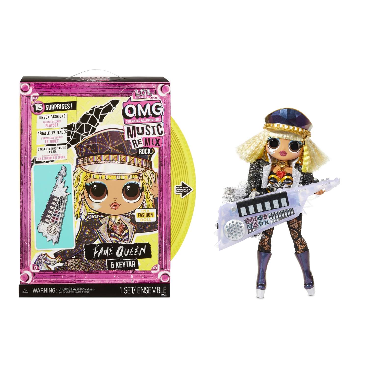 Кукла L.O.L. Surprise! OMG Remix Rock Fame Queen and Keytar 577607EUC 577607EUC - фото 5