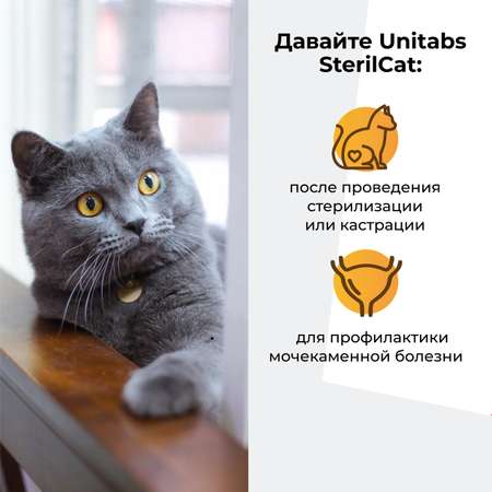 Витамины для кошек Unitabs Steril Cat с Q10 паста 120мл