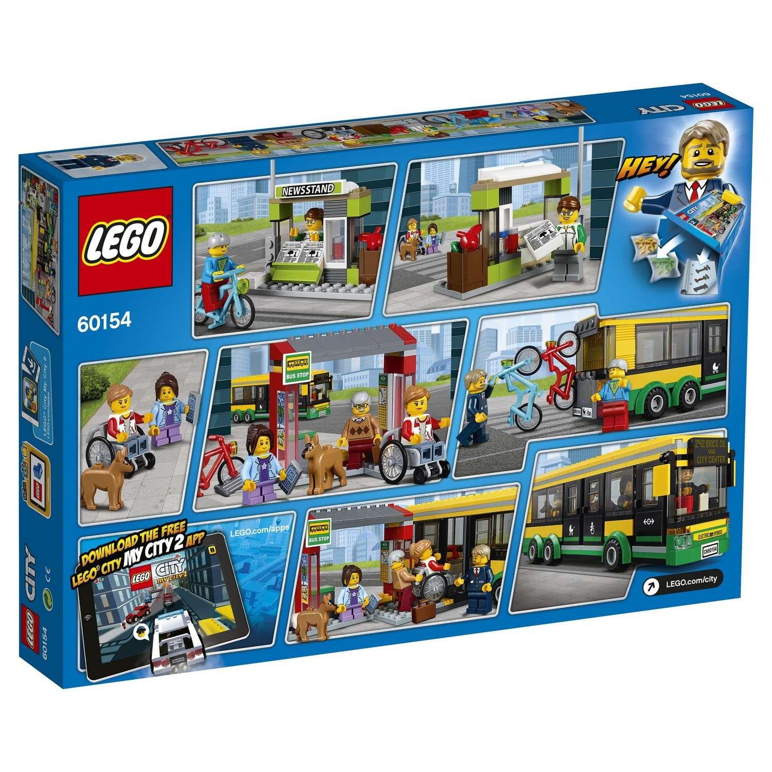 Конструктор LEGO City Town Автобусная остановка (60154) - фото 3