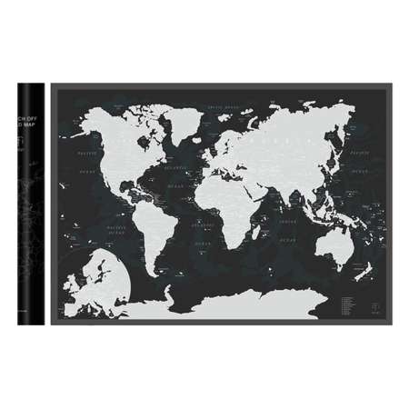 Скретч-карта мира Afi Design Black A1 - 84 х 60 см