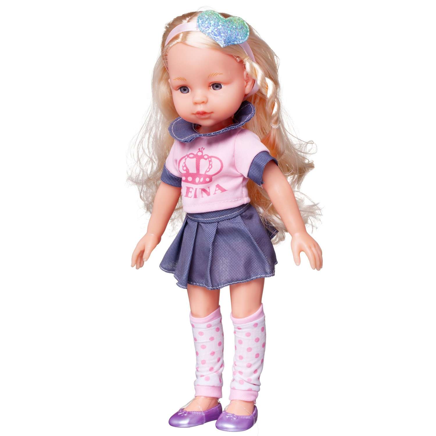 Кукла ABTOYS Времена года 32 см в розовой кофте и джинсовой короткой юбке PT-01855 - фото 5