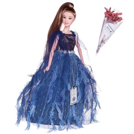 Кукла ABTOYS Вечерний раут в длинном платье с пышной юбкой русые волосы 30см