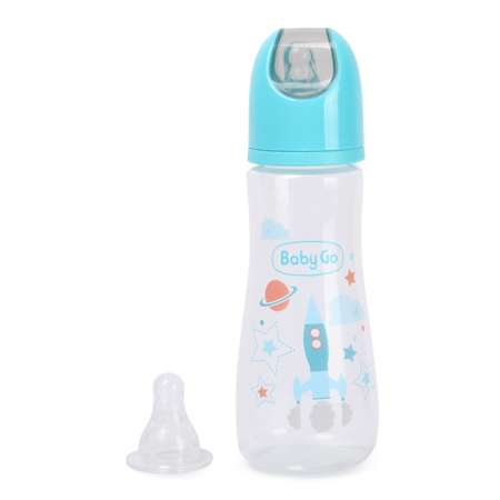 Бутылочка BabyGo 250мл Blue 2 соски с 0 месяцев