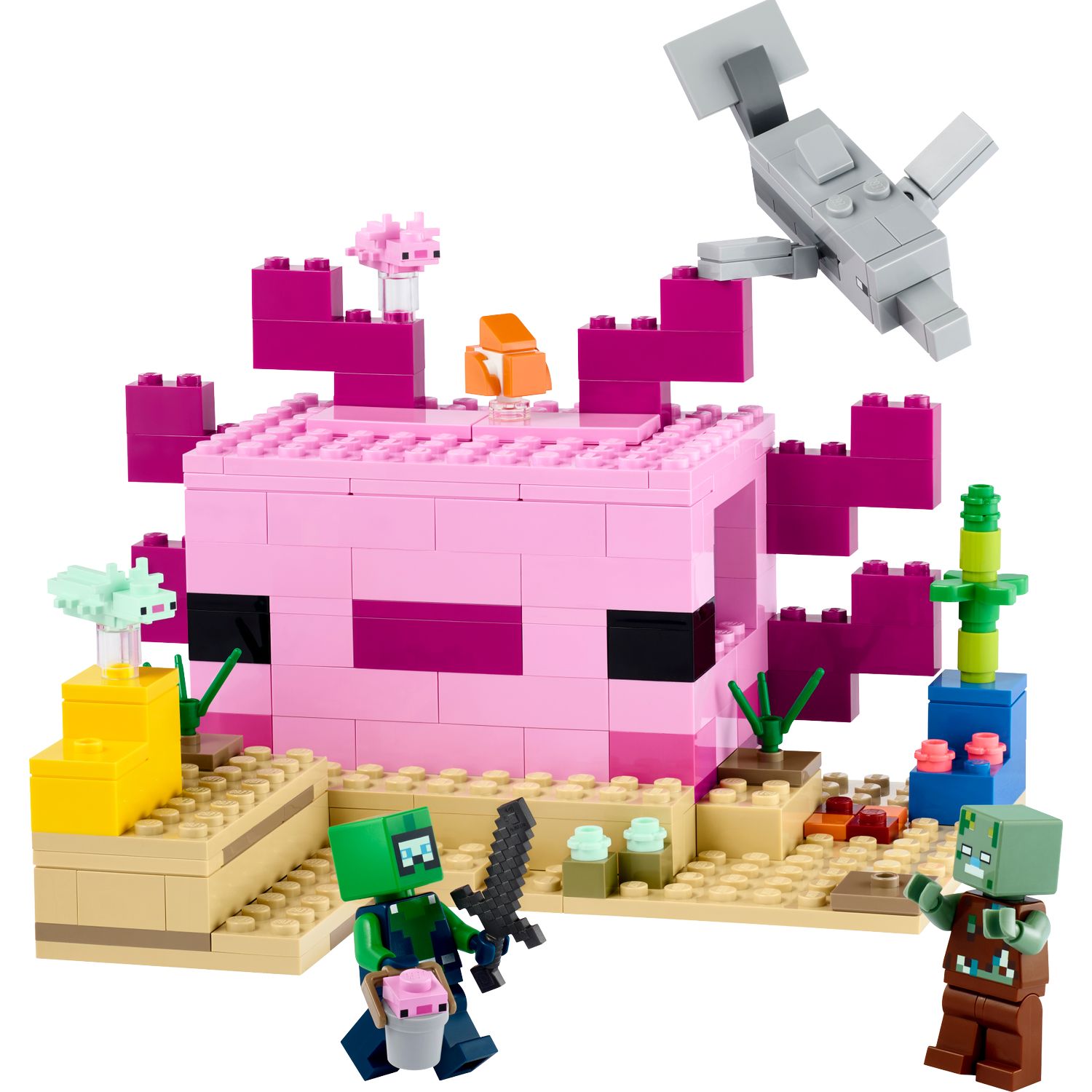 Конструктор LEGO Minecraft The Axolotl House 21247 купить по цене 2699 ₽ в  интернет-магазине Детский мир