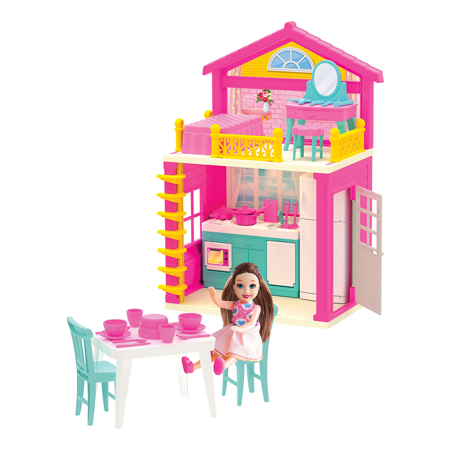 Дом для куклы DEDE Lolas house 2 floors с куклой и аксессуарами 03661 - фото 1