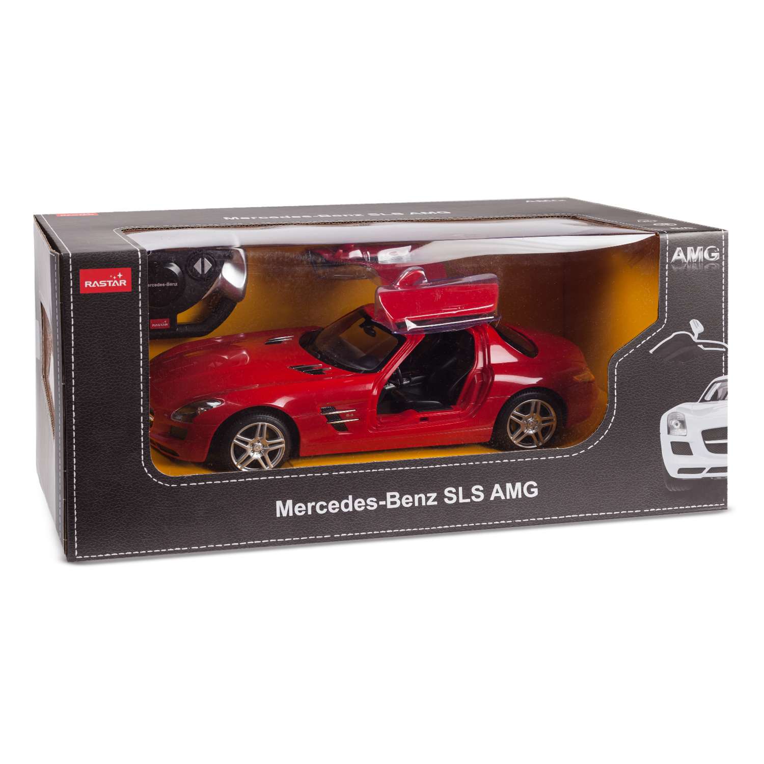 Машинка радиоуправляемая Rastar Mercedes-Benz SLS AMG 1:14 красная - фото 3