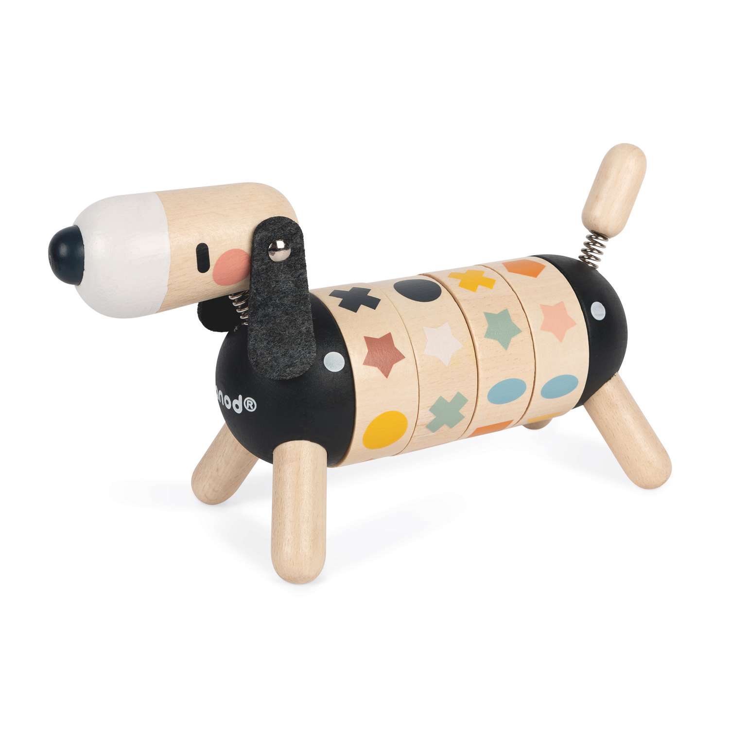 Развивающая игрушка Собачка Janod Учу цвета и формы серия Sweet Cocoon J04421 - фото 2