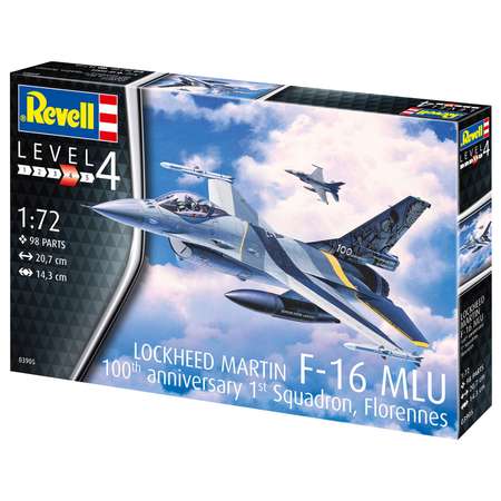 Сборная модель Revell Многоцелевой истребитель F-16 Mlu 100th Anniversary Подарочная серия