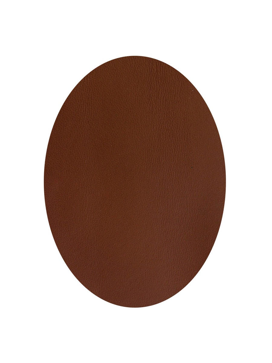 Термоаппликация Галерея заплатка овал из кожи 12.2х15 см 2 шт светло коричневый - фото 3
