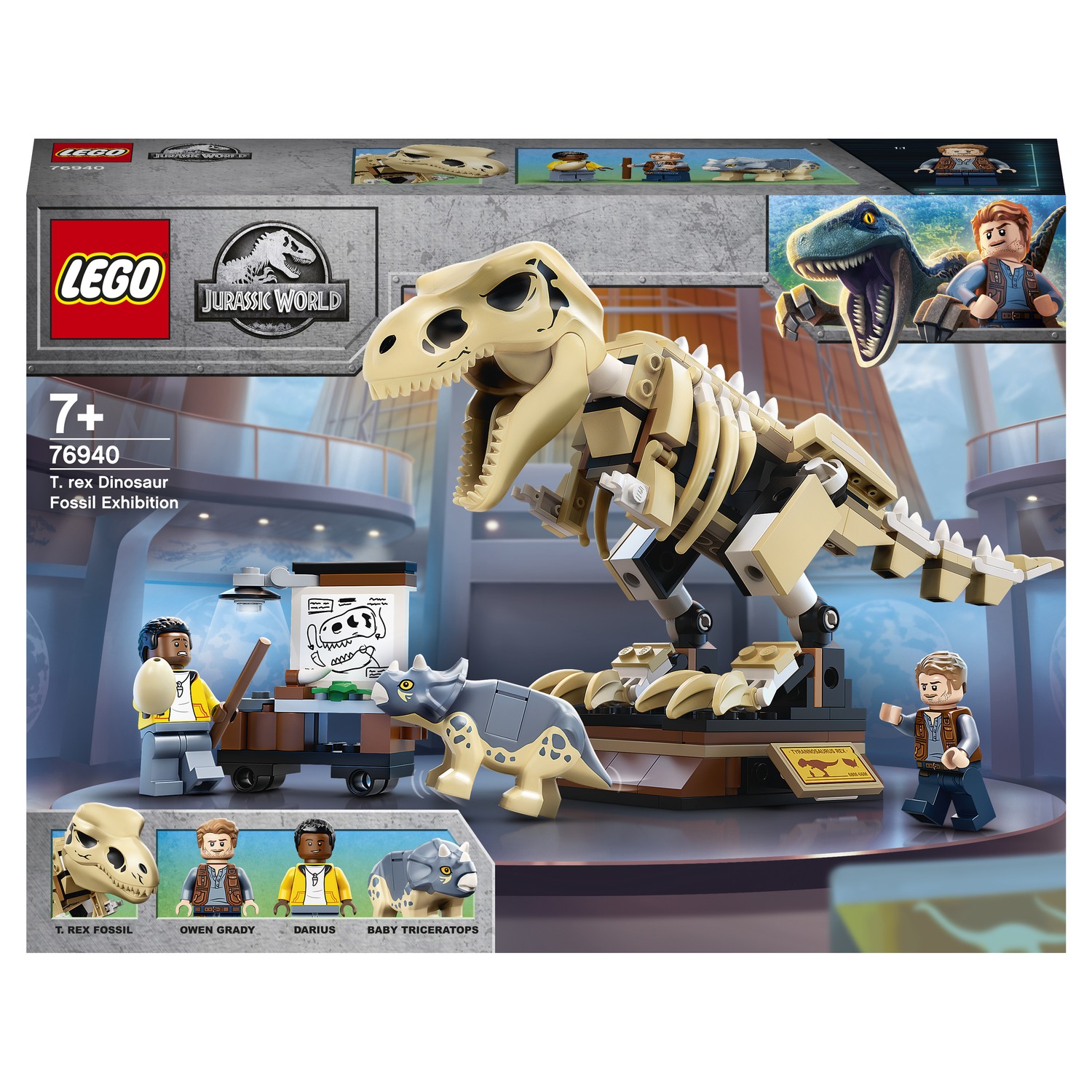 Конструктор LEGO Jurassic World Скелет тираннозавра на выставке 76940 купить по цене 1499 ₽ в интернет-магазине Детский мир