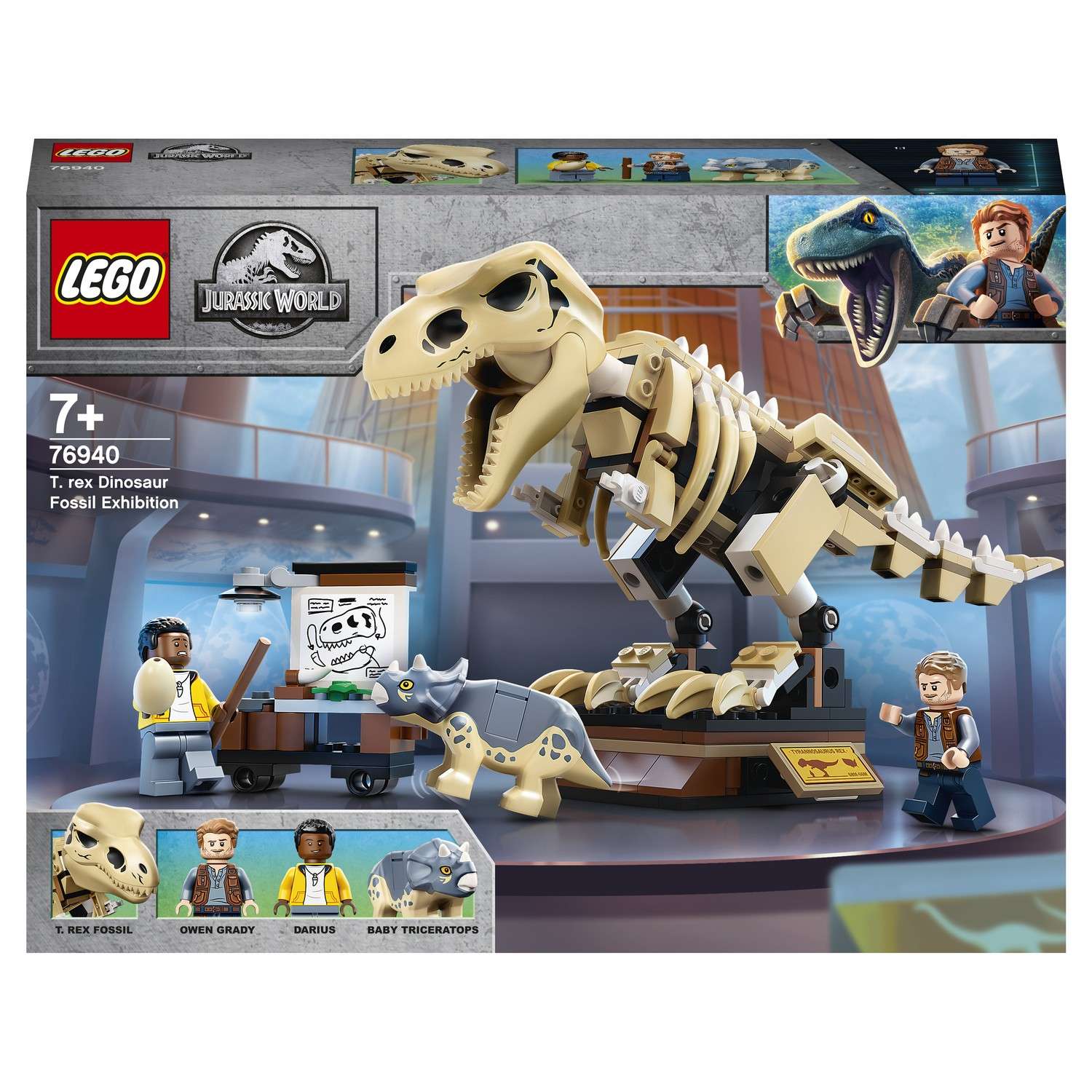 Конструктор LEGO Jurassic World Скелет тираннозавра на выставке 76940 - фото 2