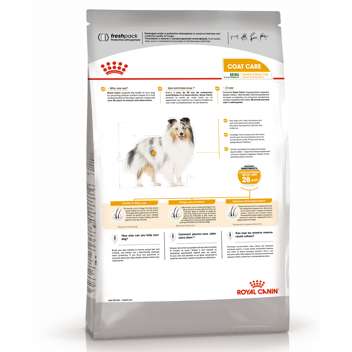 Корм для собак ROYAL CANIN Mini Coat Care мелких пород с тусклой и сухой шерстью 1кг - фото 3