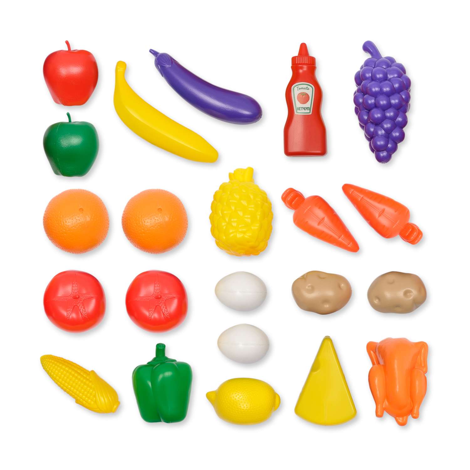 Игровой набор детский Green Plast игрушечные продукты в сумочке 22 элемента - фото 3