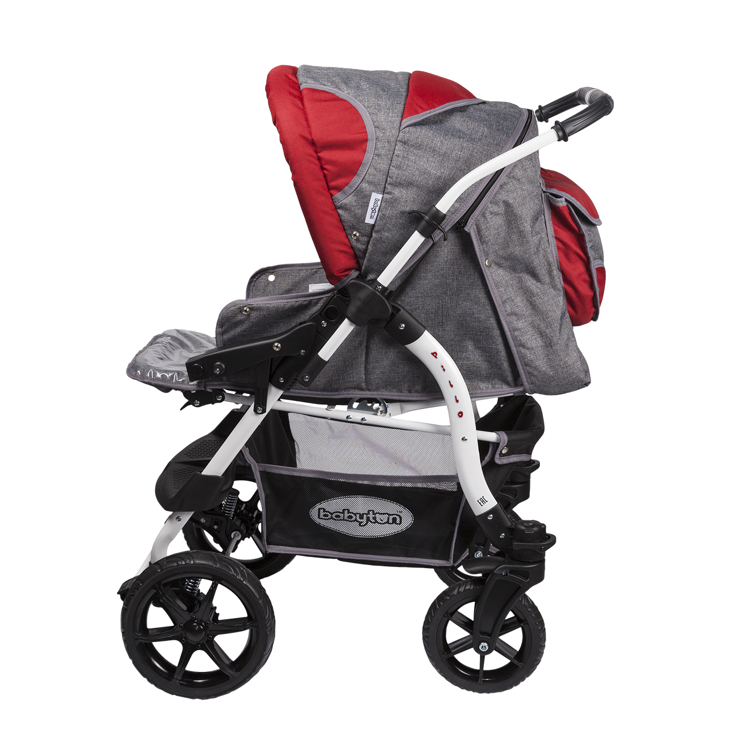 Коляска-трансформер Babyton Pillo OX Grey-Red - фото 6