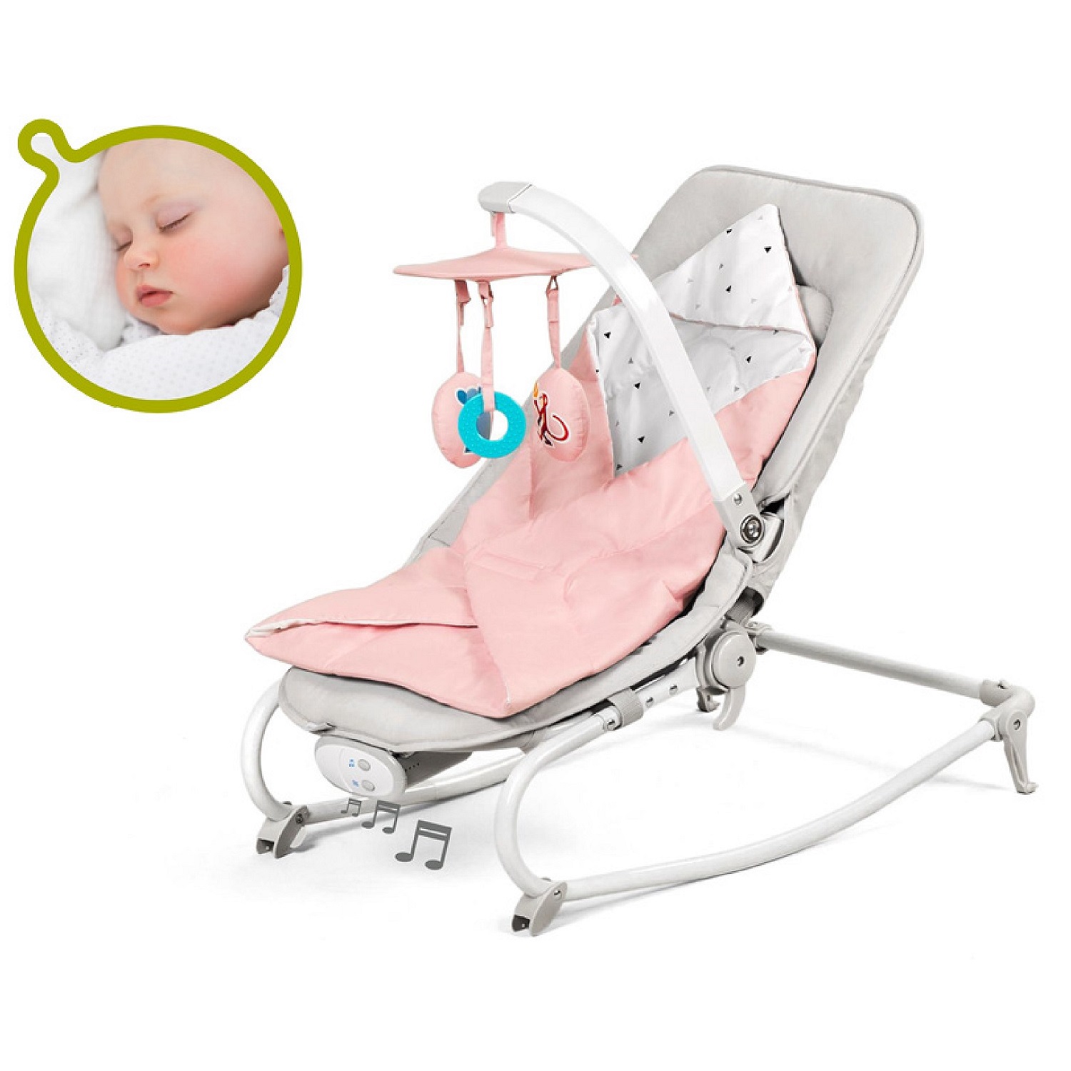 Шезлонг Kinderkraft Felio Pink - фото 9