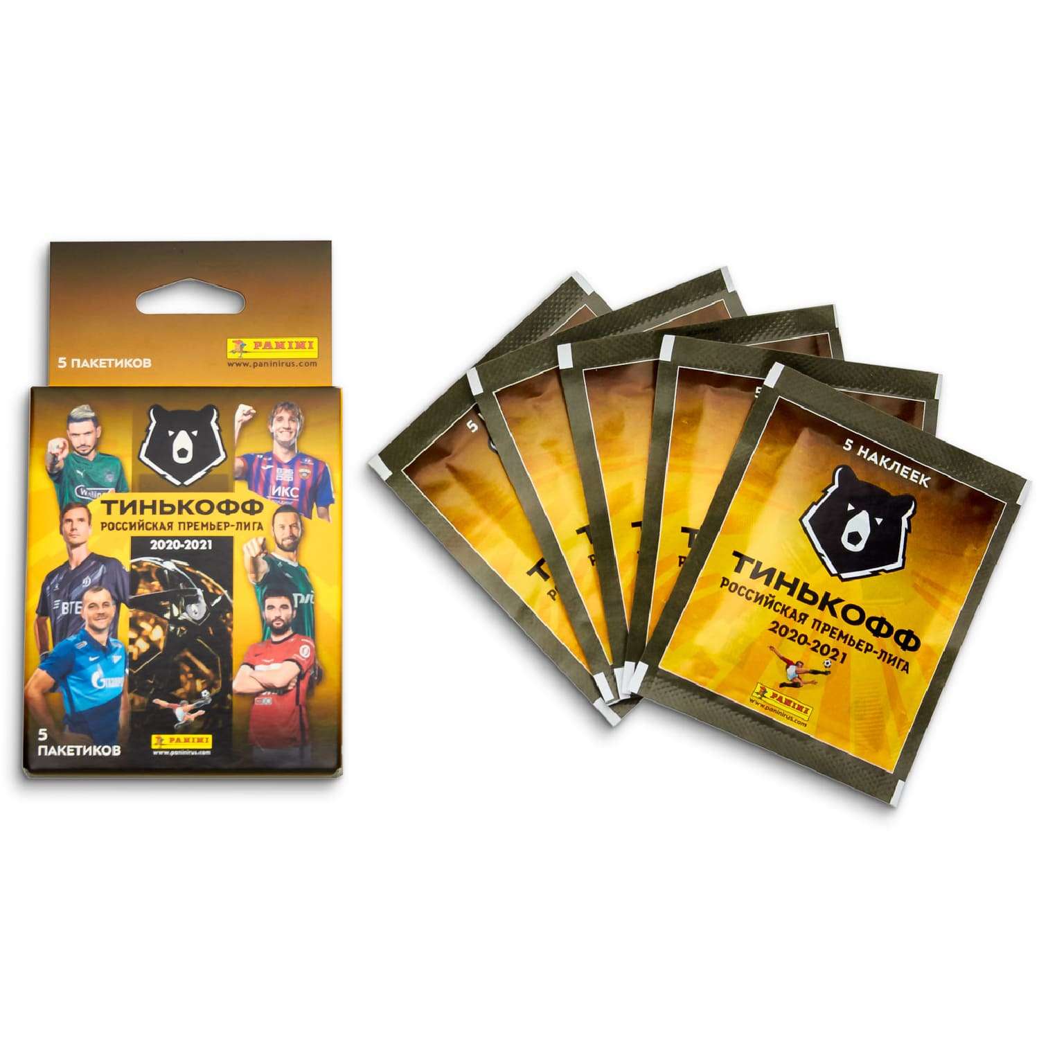 Набор Panini с 5 пакетиками наклеек Российская премьер лига 2020-2021 в непрозрачной упаковке (Сюрприз) - фото 2