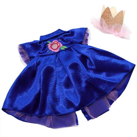 Одежда для кукол BUDI BASA Синее платье с вышивкой для Зайки Ми 34 см OSidL-442