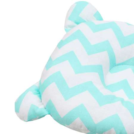 Подушка AmaroBaby анатомическая First Pillow Зигзаг мята