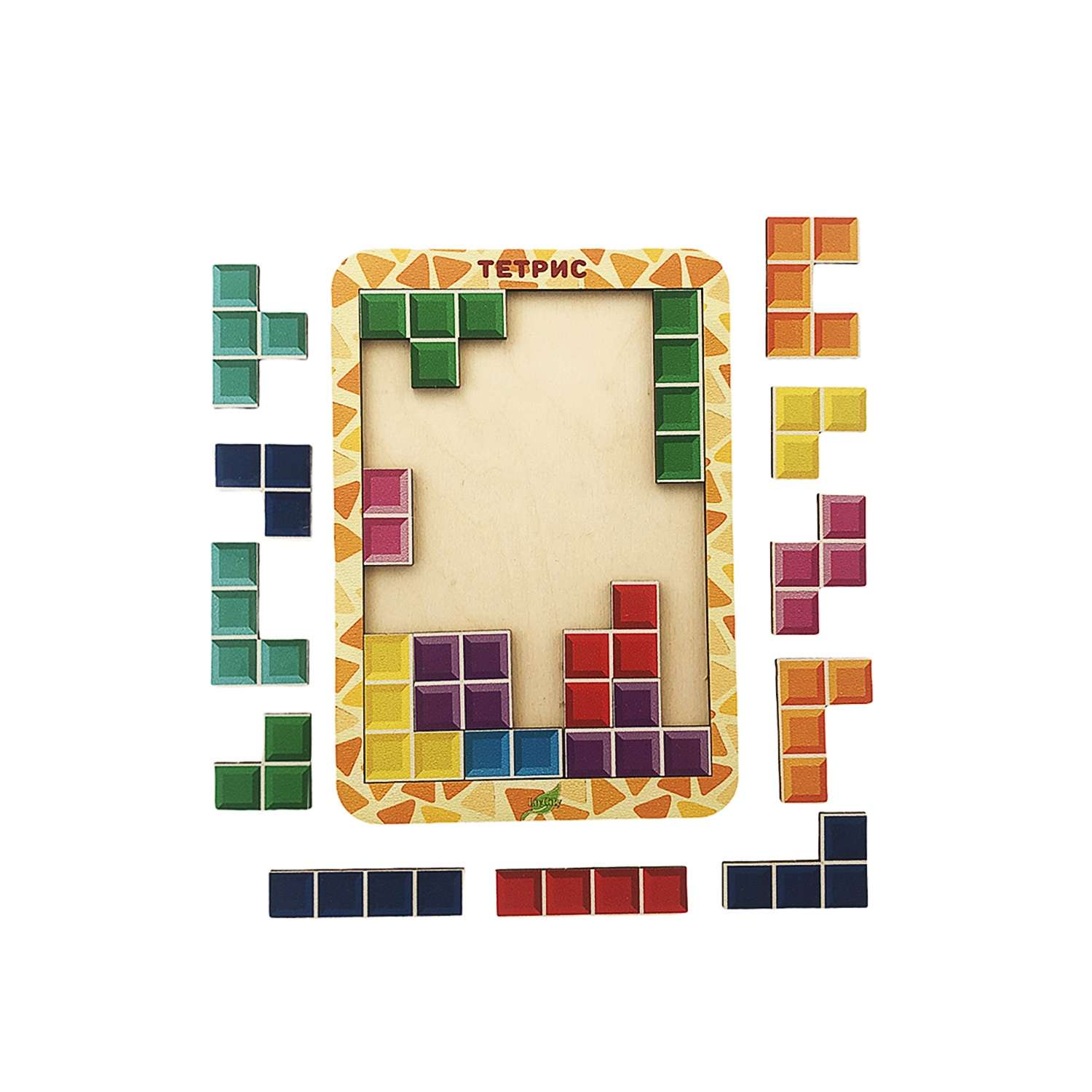 Игра развивающая LivCity «Тетрис малый. Цветная мозаика» деревянная н00102 - фото 2
