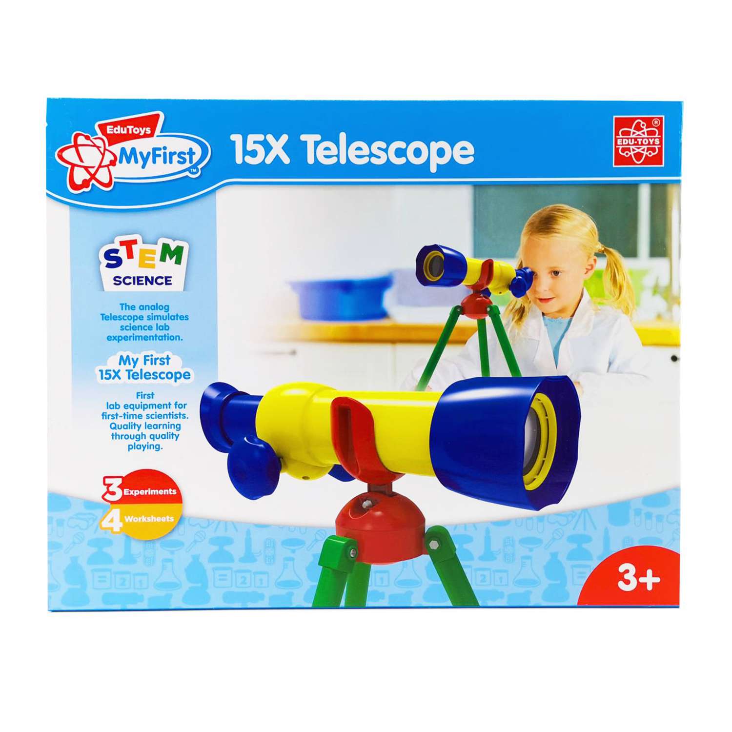 Телескоп edu toys. Edu-Toys телескоп. Игрушечный телескоп. Телескоп детский (15x). Телескоп edu Toys my first 15x.