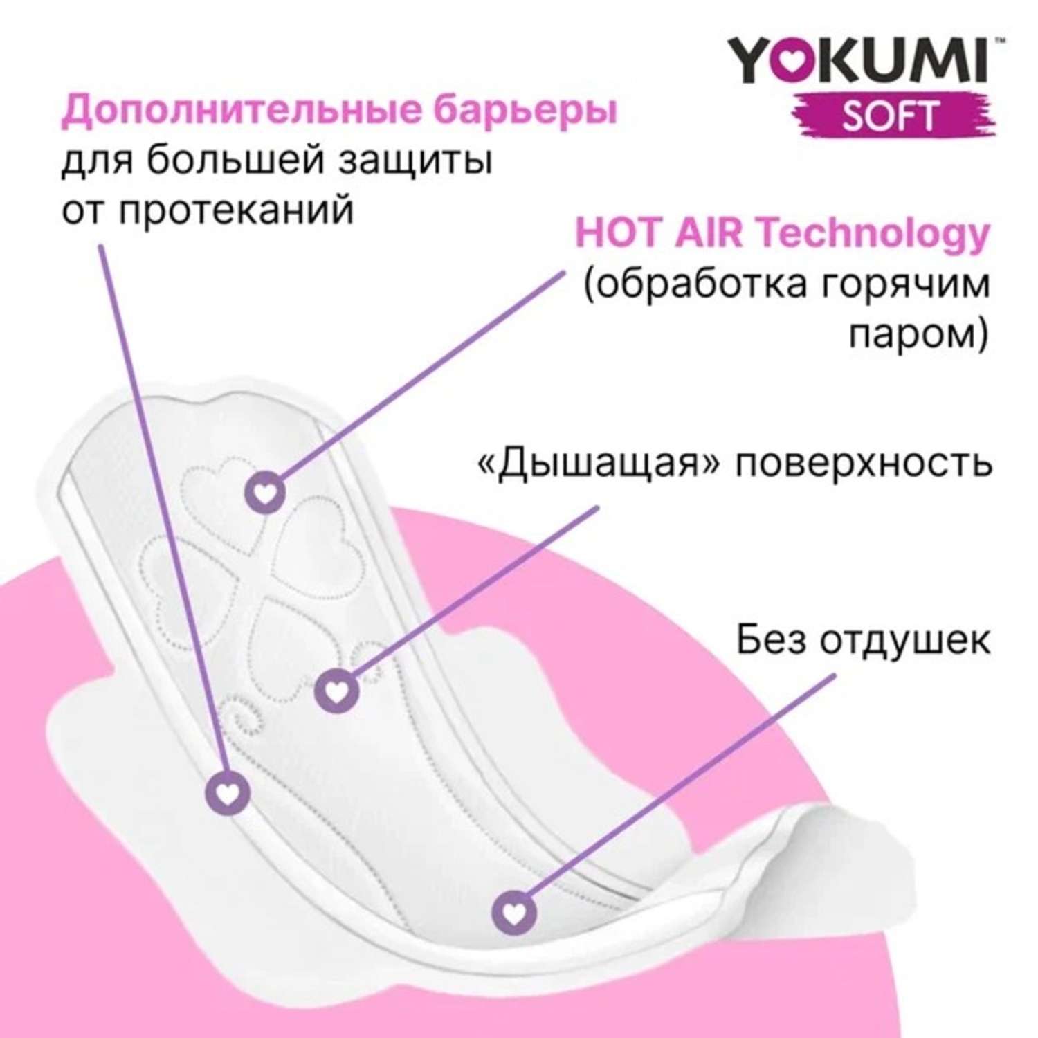 Прокладки женские YOKUMI Soft Ultra Normal 10 шт*2 - фото 3