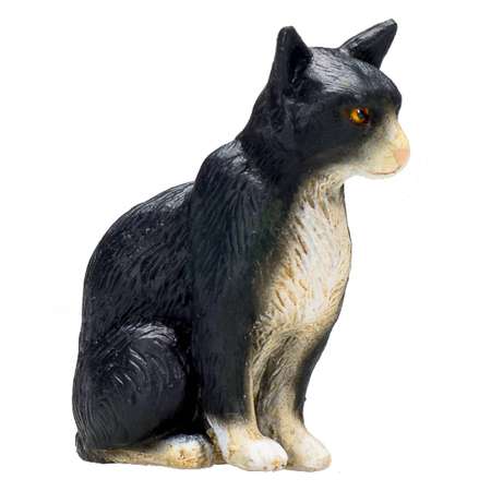 Фигурка KONIK Кошка чёрно-белая сидящая