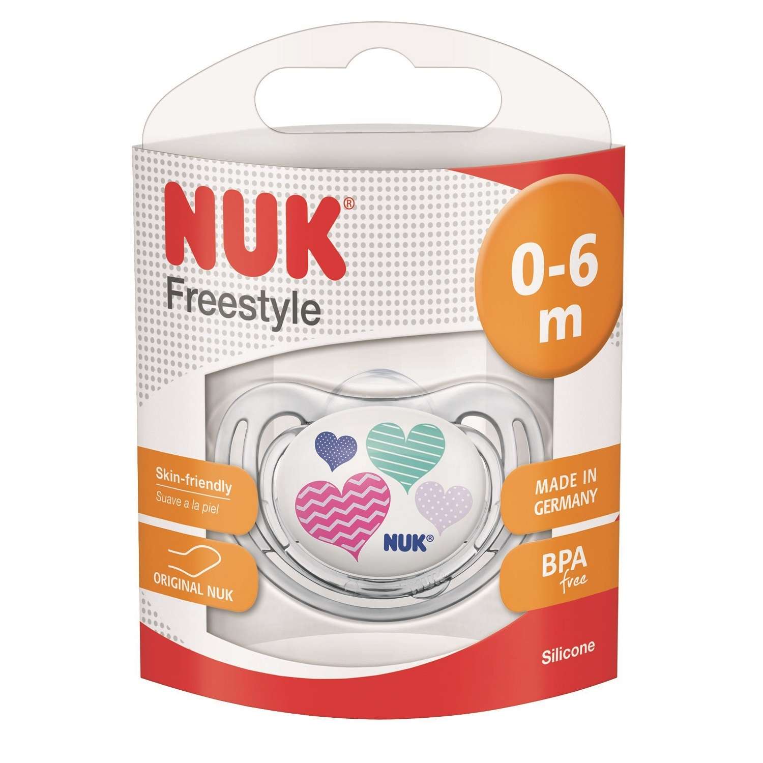 Пустышка Nuk Freestyle ортодонтическая с 0месяцев в ассортименте 10729760 - фото 2